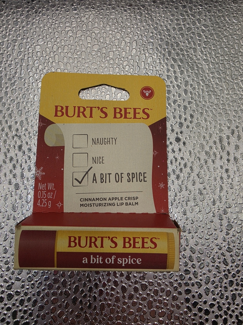 Burt's Bees A Bit of Spice Cinnamon Apple Crisp Lip Balm - Red, Yellow